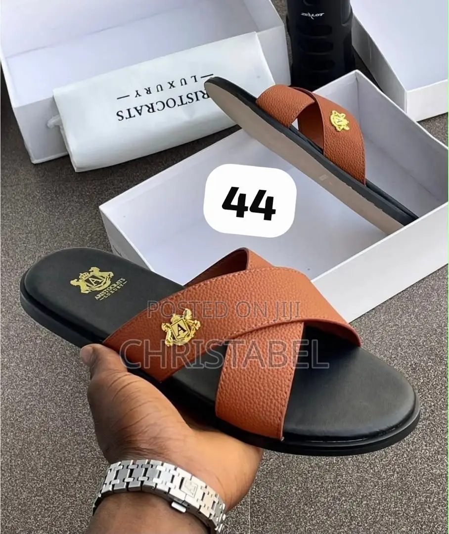 Balenciaga BB Logo Leather Slides