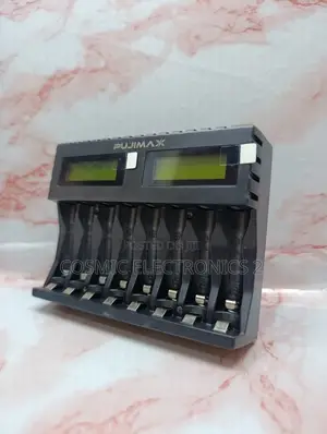 PUJIMAX 8-Slot Smart LCD AA AAA Battery Charger