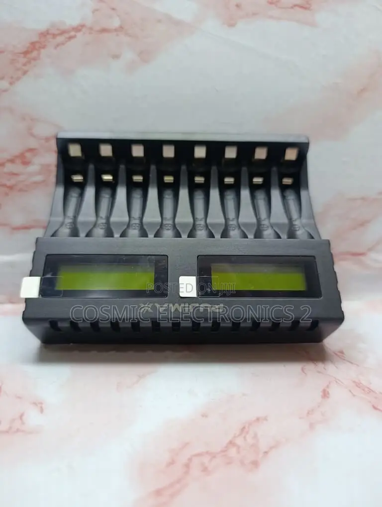 PUJIMAX 8-Slot Smart LCD AA AAA Battery Charger