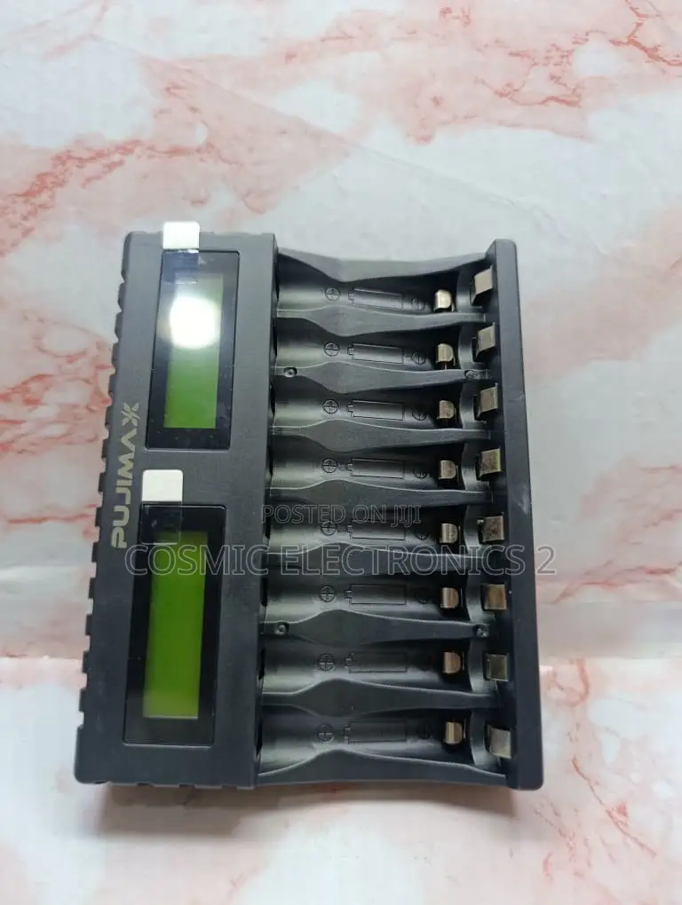 PUJIMAX 8-Slot Smart LCD AA AAA Battery Charger