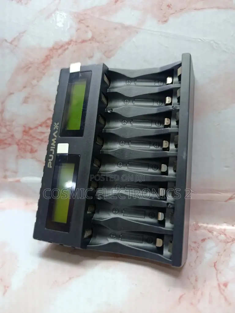 PUJIMAX 8-Slot Smart LCD AA AAA Battery Charger
