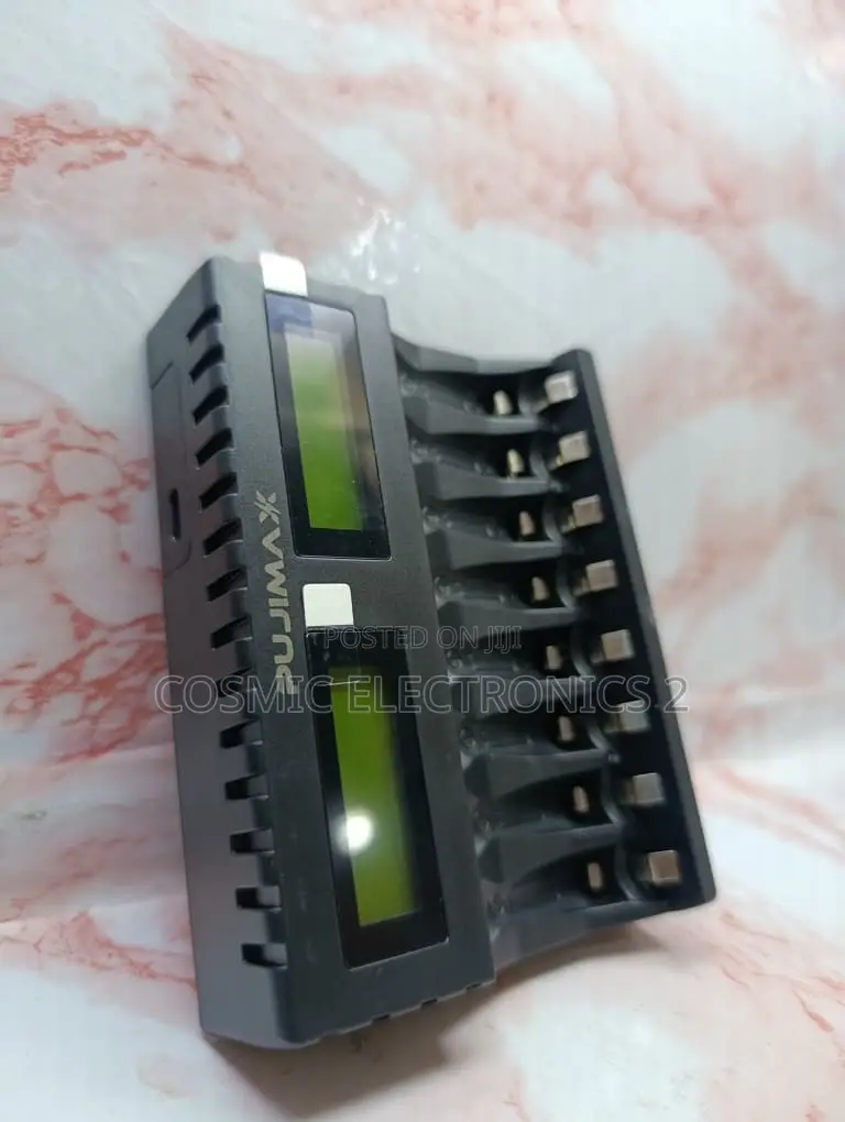 PUJIMAX 8-Slot Smart LCD AA AAA Battery Charger