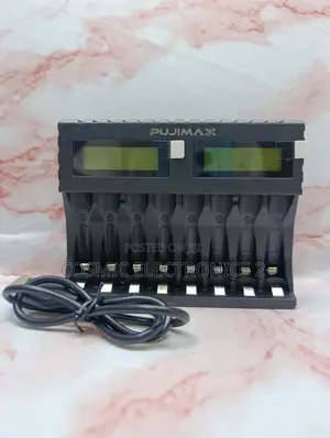 PUJIMAX 8-Slot Smart LCD AA AAA Battery Charger