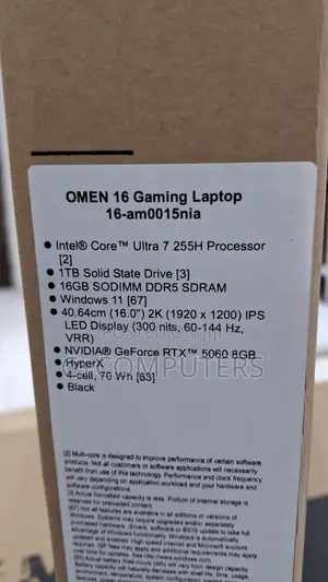 New Laptop HP Omen 16 16GB Intel Core Ultra 7 SSD 1T