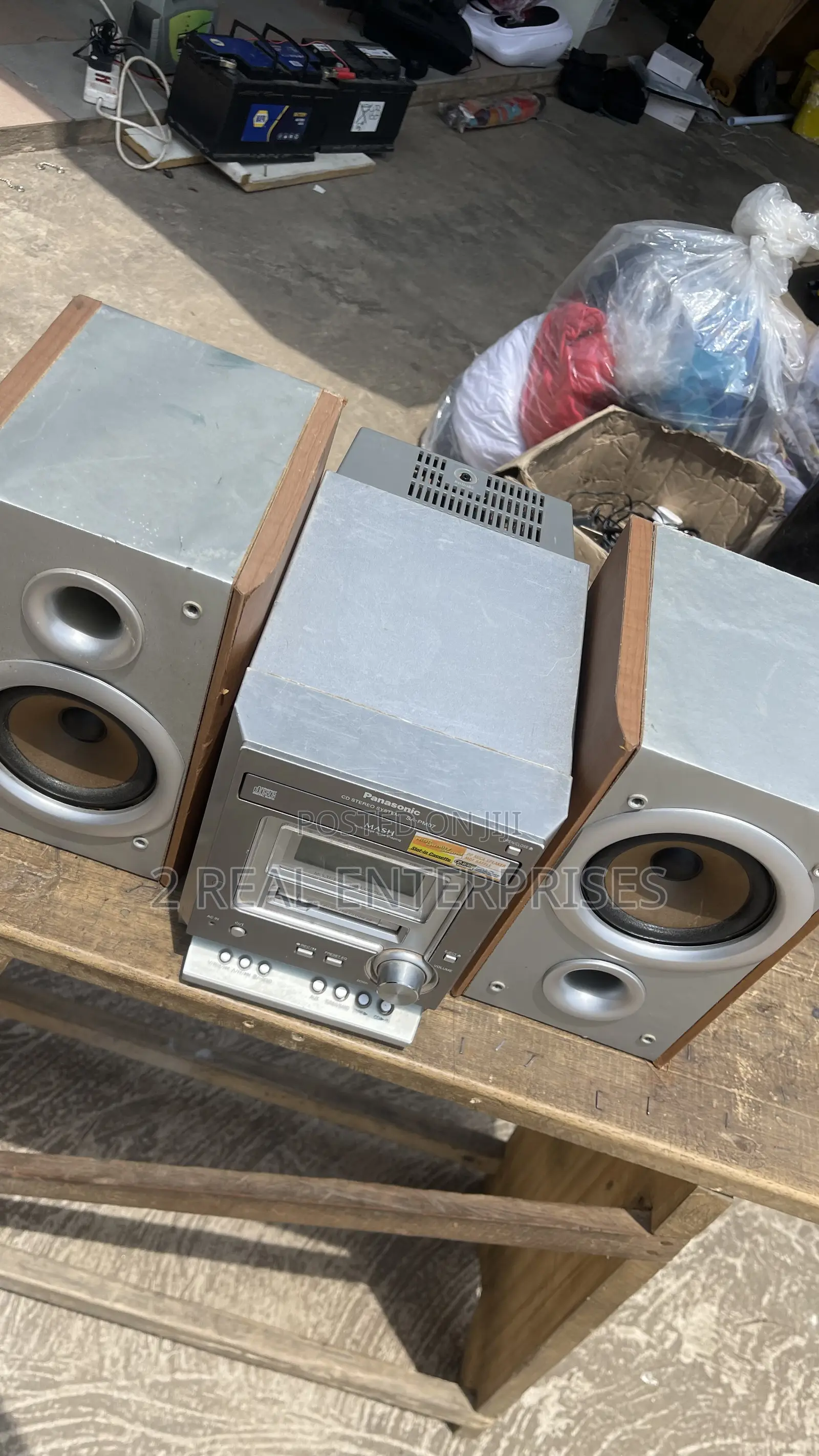 Panasonic Stereo Tuner Amp Sound System Set Cd,radio,aux, Cassette