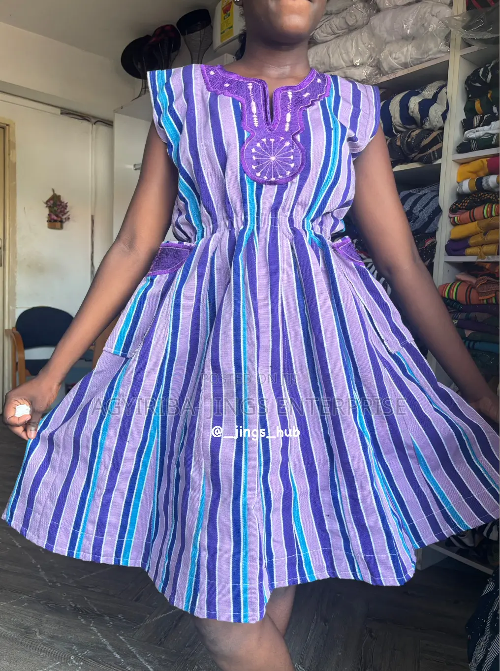 Purple Shade Smock Dress
