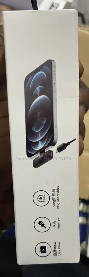 Wireless Microphone for Android/iPhone–Noise Reduction Clip-on Mic