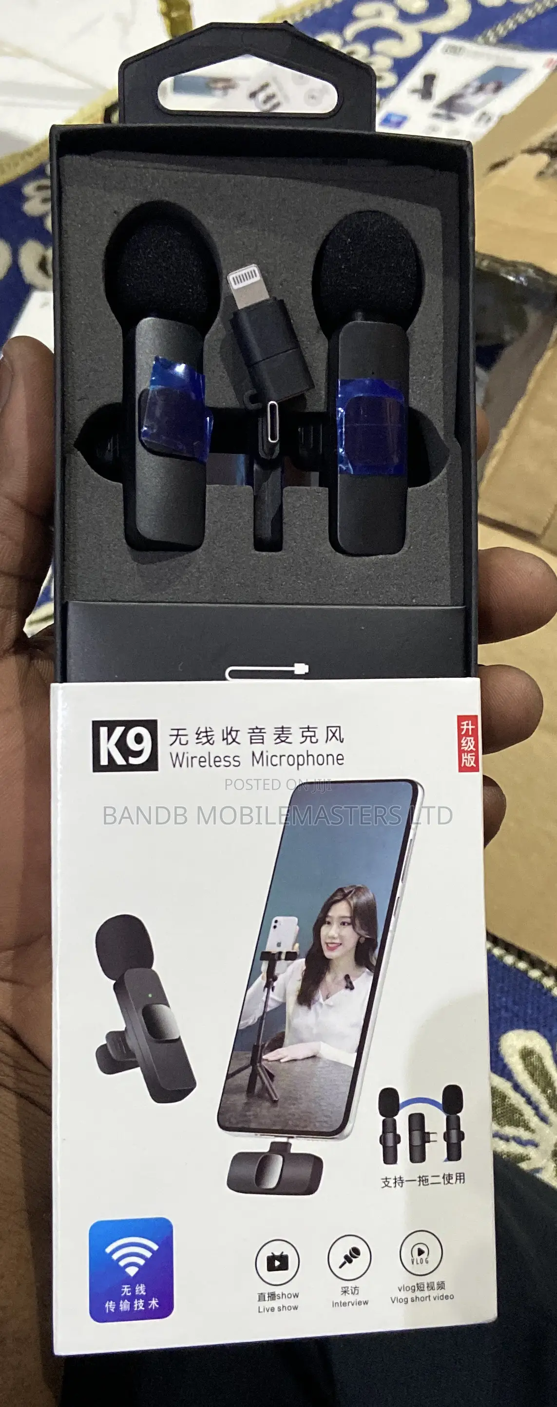 Wireless Microphone for Android/iPhone–Noise Reduction Clip-on Mic