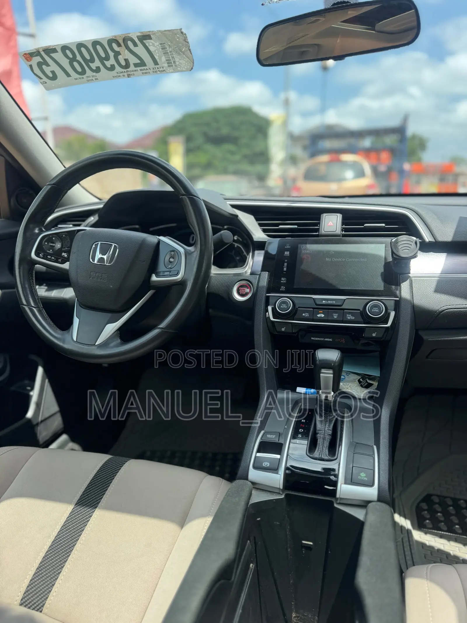 Honda Civic EX-L Sedan 2018 Black