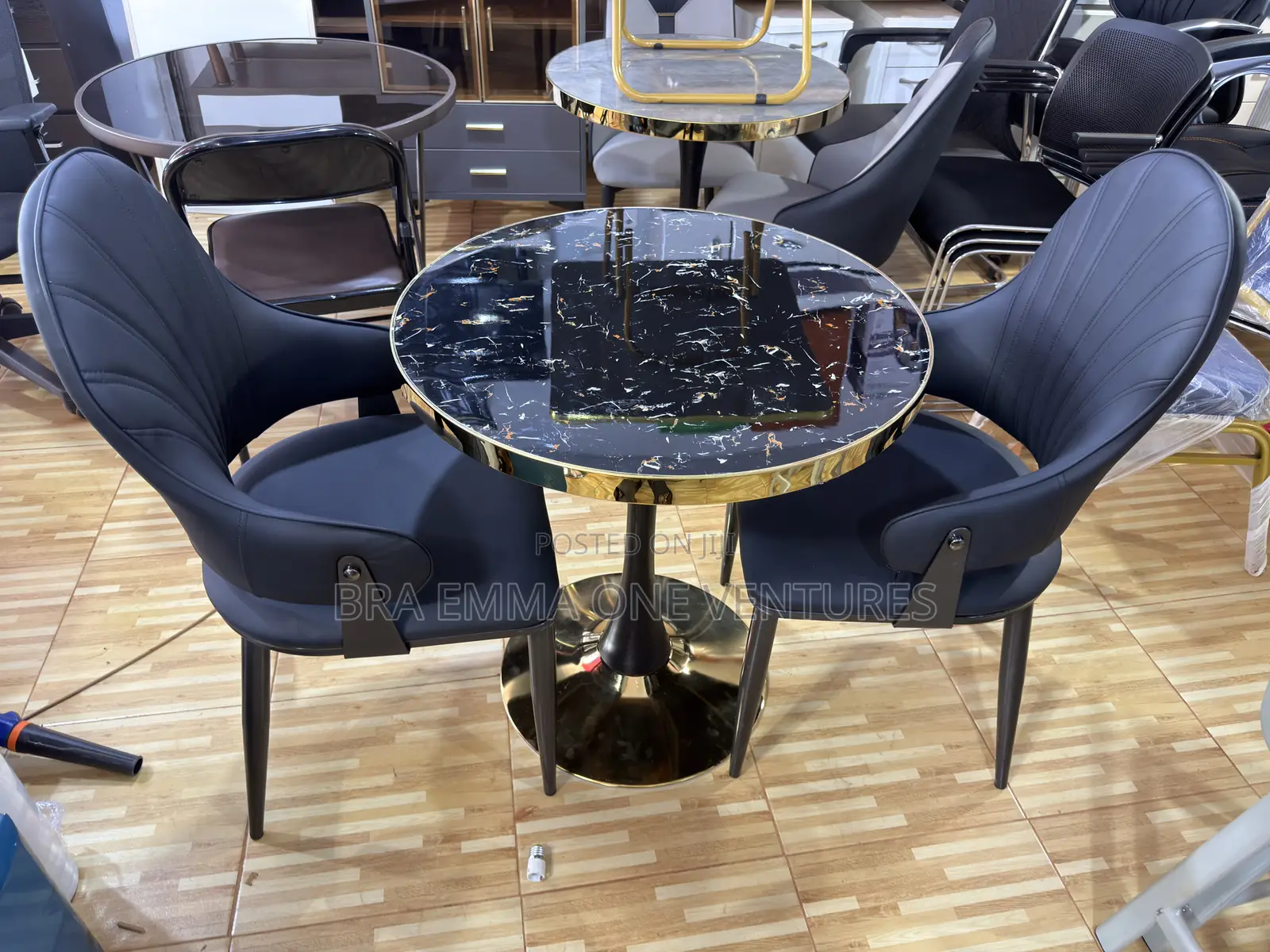 Luxury 2-Seater Marble Dining Set – Modern Elegant
