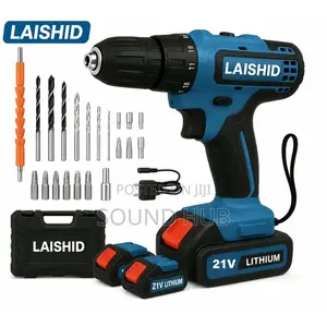 LAISHID 21V Electric Cordless Drill Set With 2 Battery