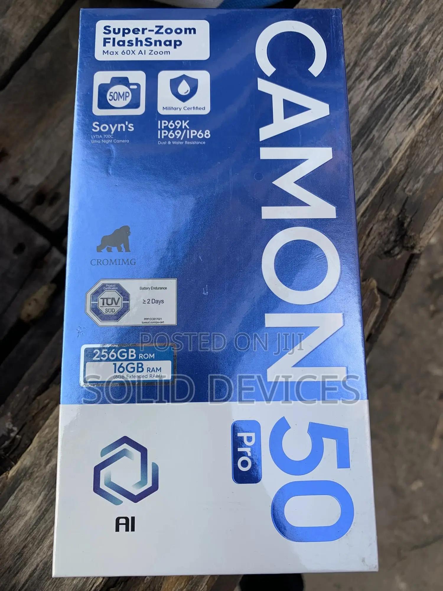 New Tecno Camon 50 Pro 256 GB Gray