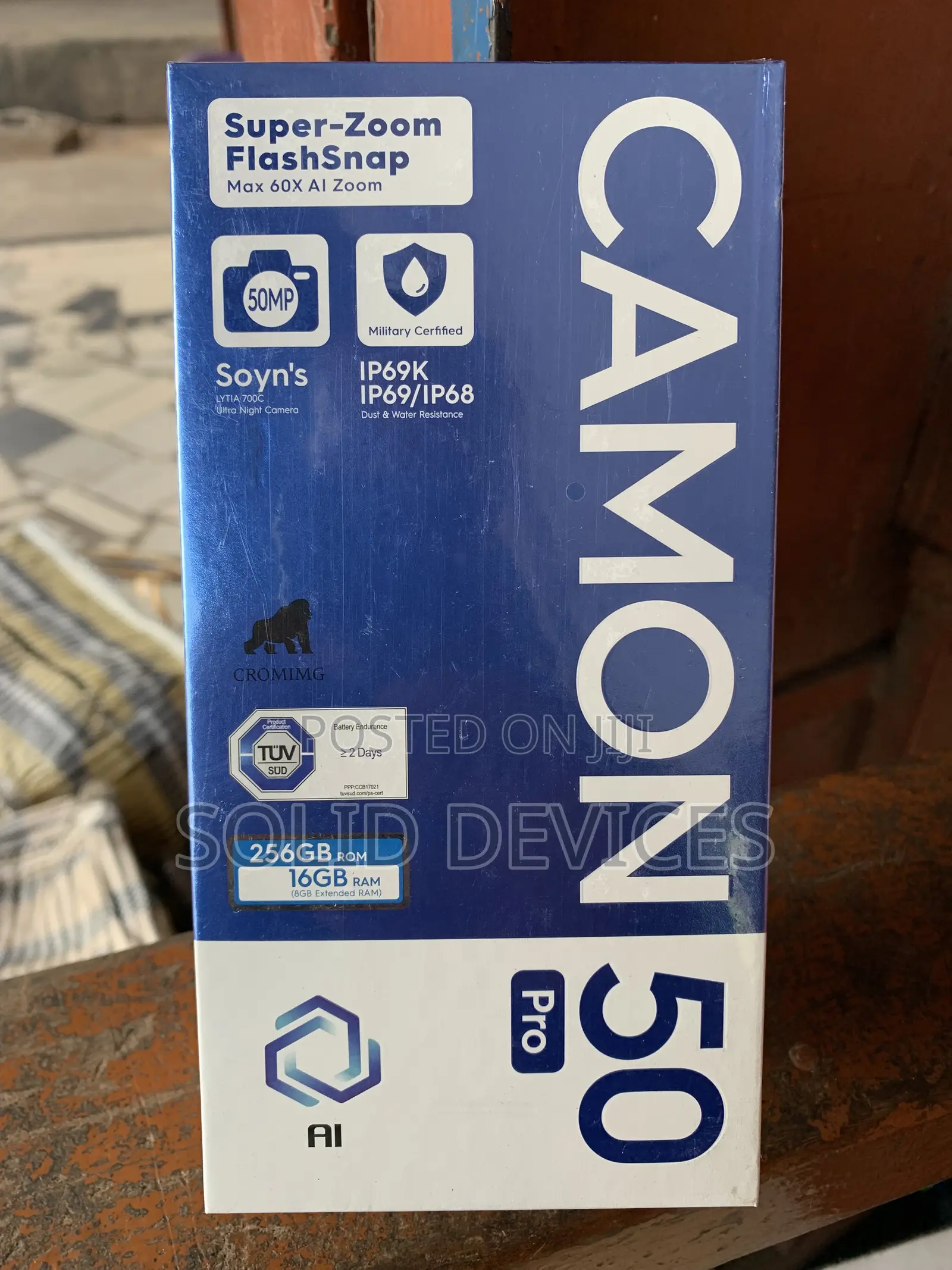 New Tecno Camon 50 Pro 256 GB Blue