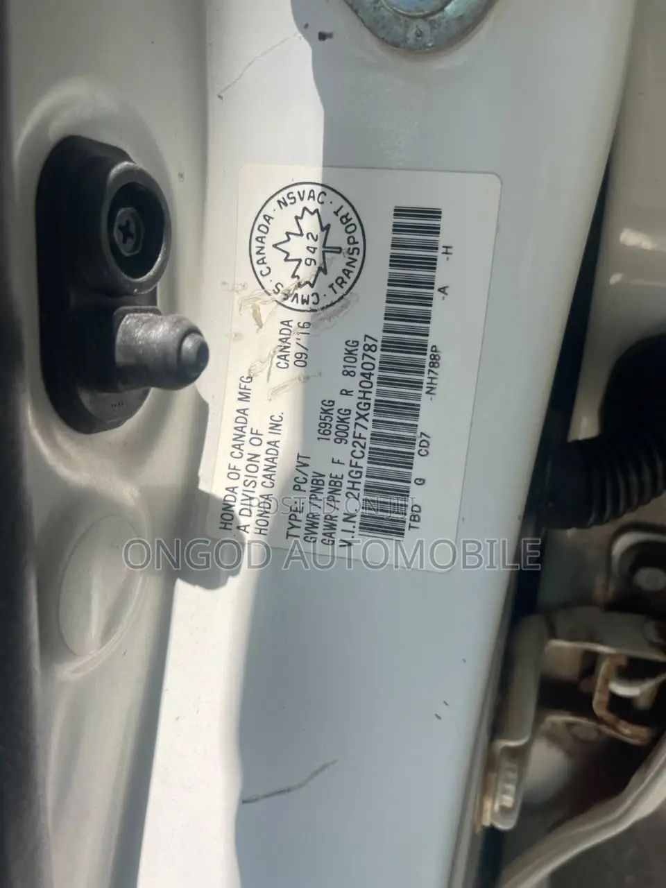 Honda Civic EX-L 4dr Sedan (1.5L 4cyl) 2017 White