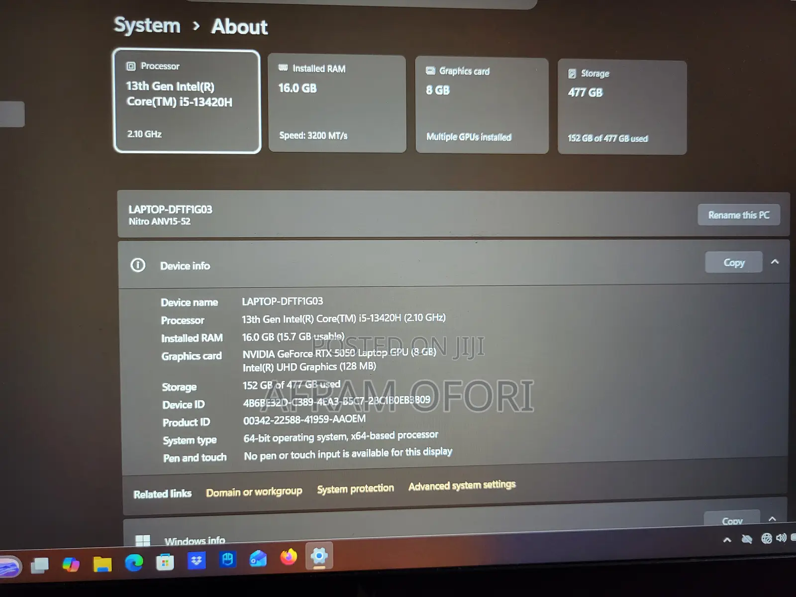 New Laptop Acer Nitro V 15 16GB Intel Core i5 SSD 512GB