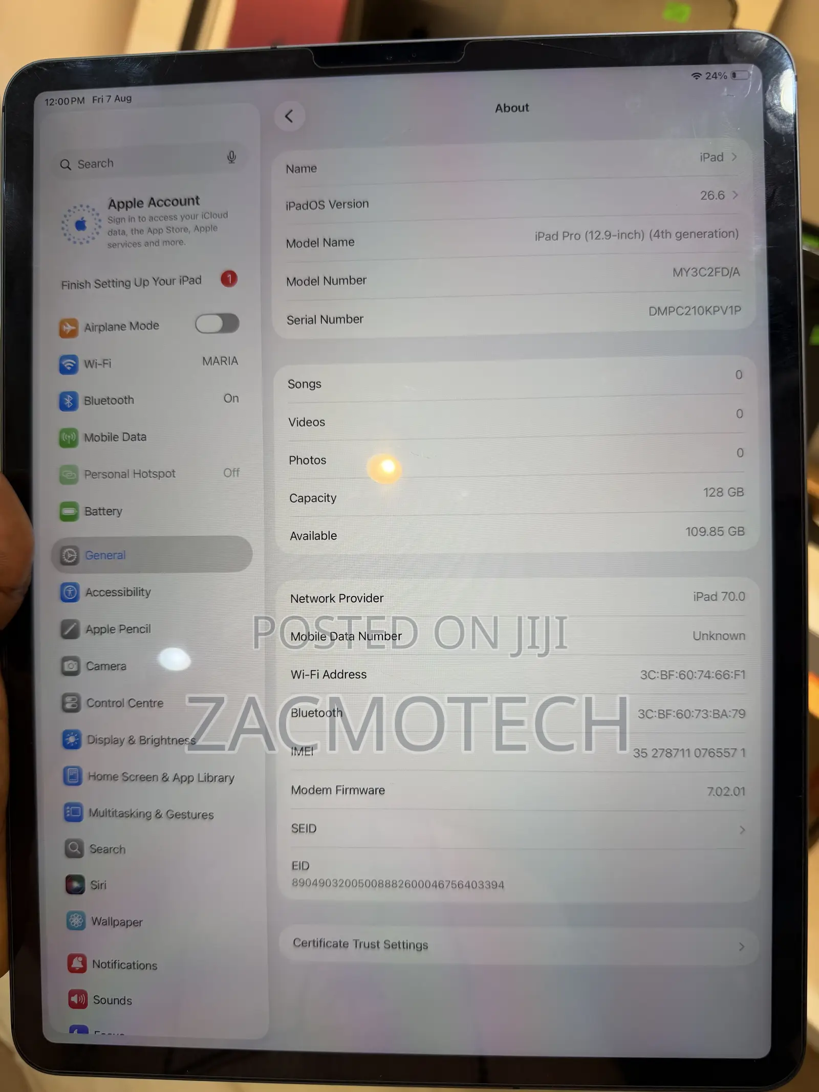 Apple iPad Pro 12.9 (2020) 128 GB Gray