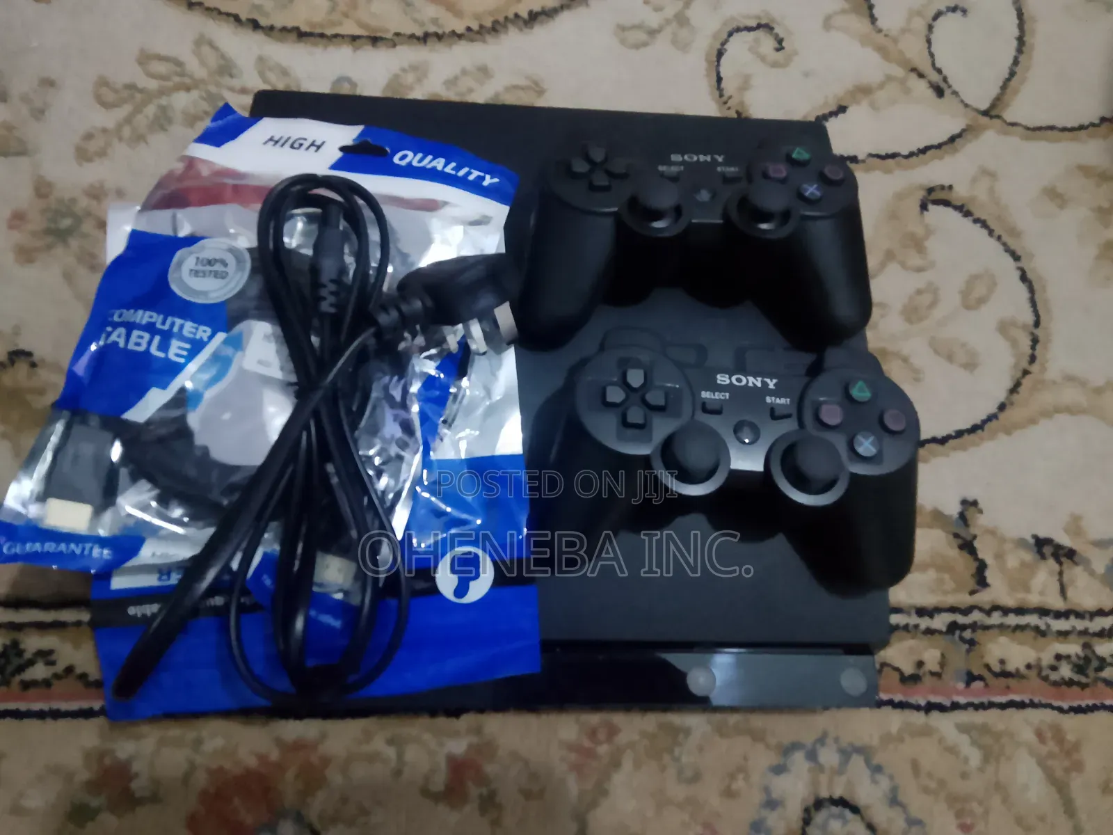 PS3 Slim Console + 10 Games Installed+ 2 Controllers