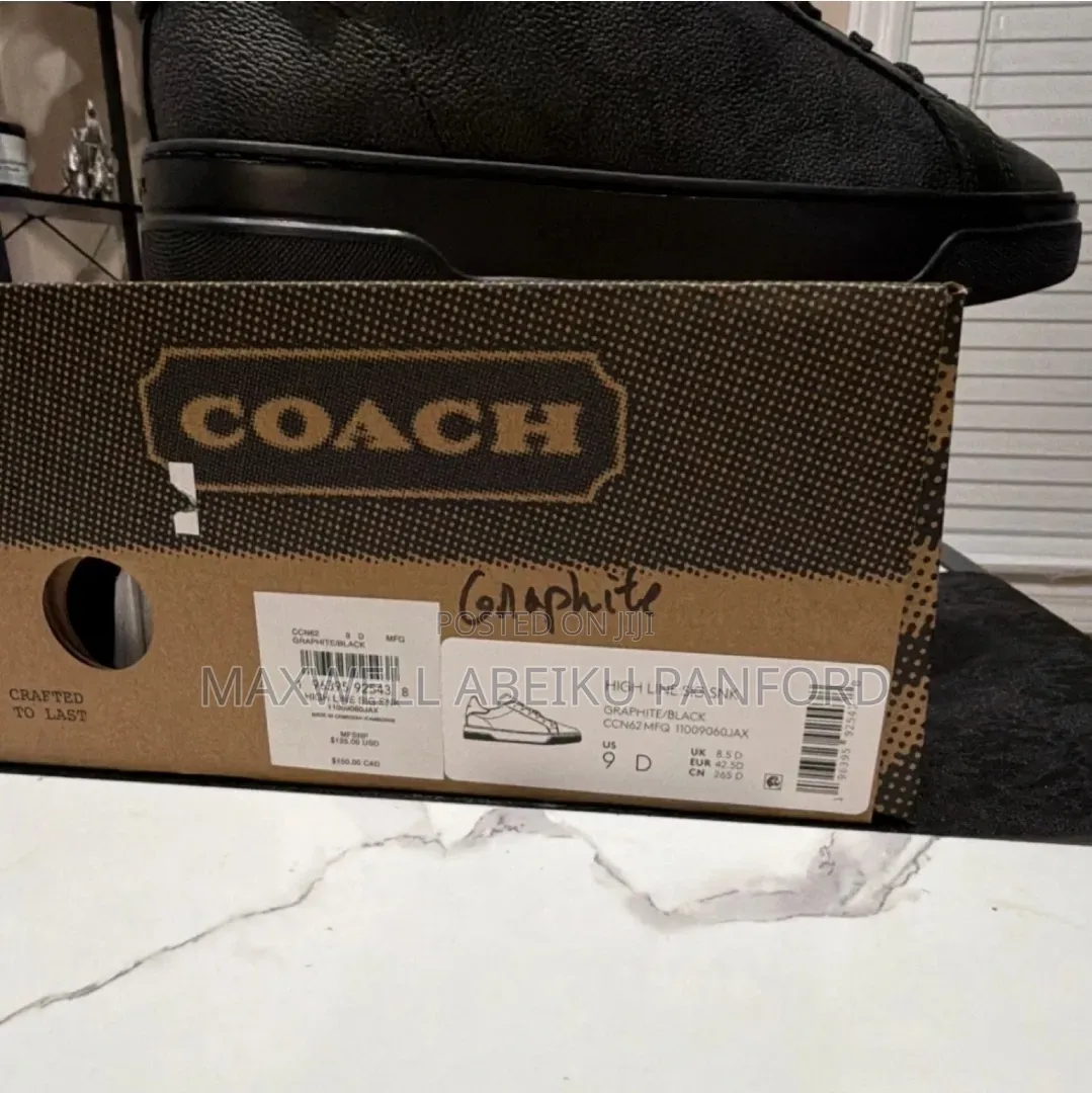 Coach High Line Sig SNK Graphite Black Sneakers