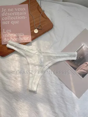 4 Pieces Thin and Transparent Lace Thong Panties