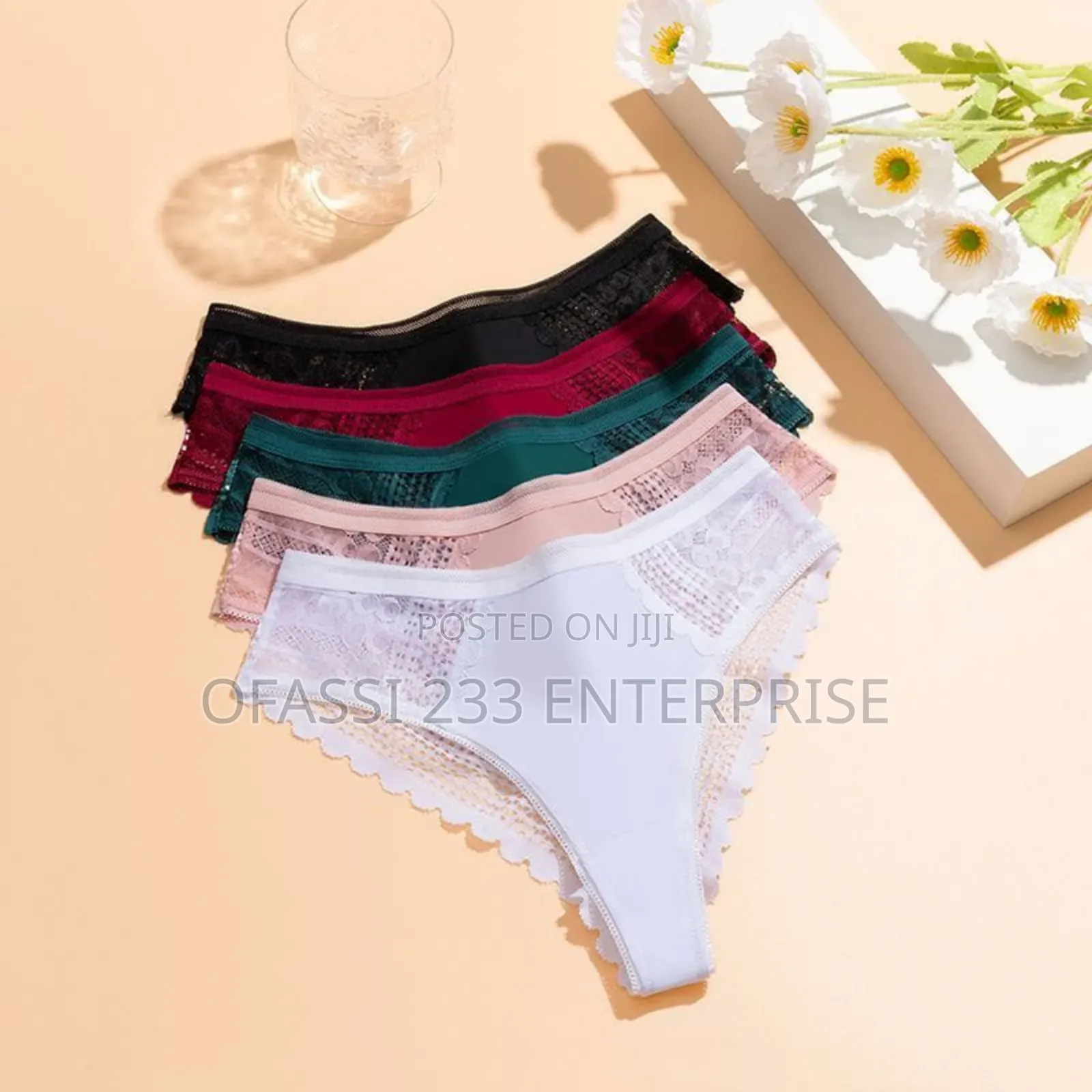 3 Pieces Sweet and Spicy Lace Thong Panties.