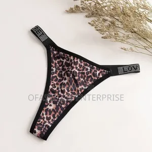 2 Pieces Sexy Leopard Print Thong Panties