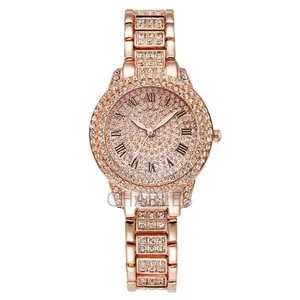 Full Diamond Steel Watch Starry Quartz Watch Bracelet Suit 932912