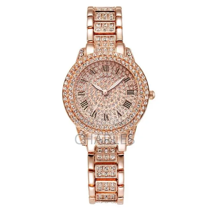 Full Diamond Steel Watch Starry Quartz Watch Bracelet Suit 932912
