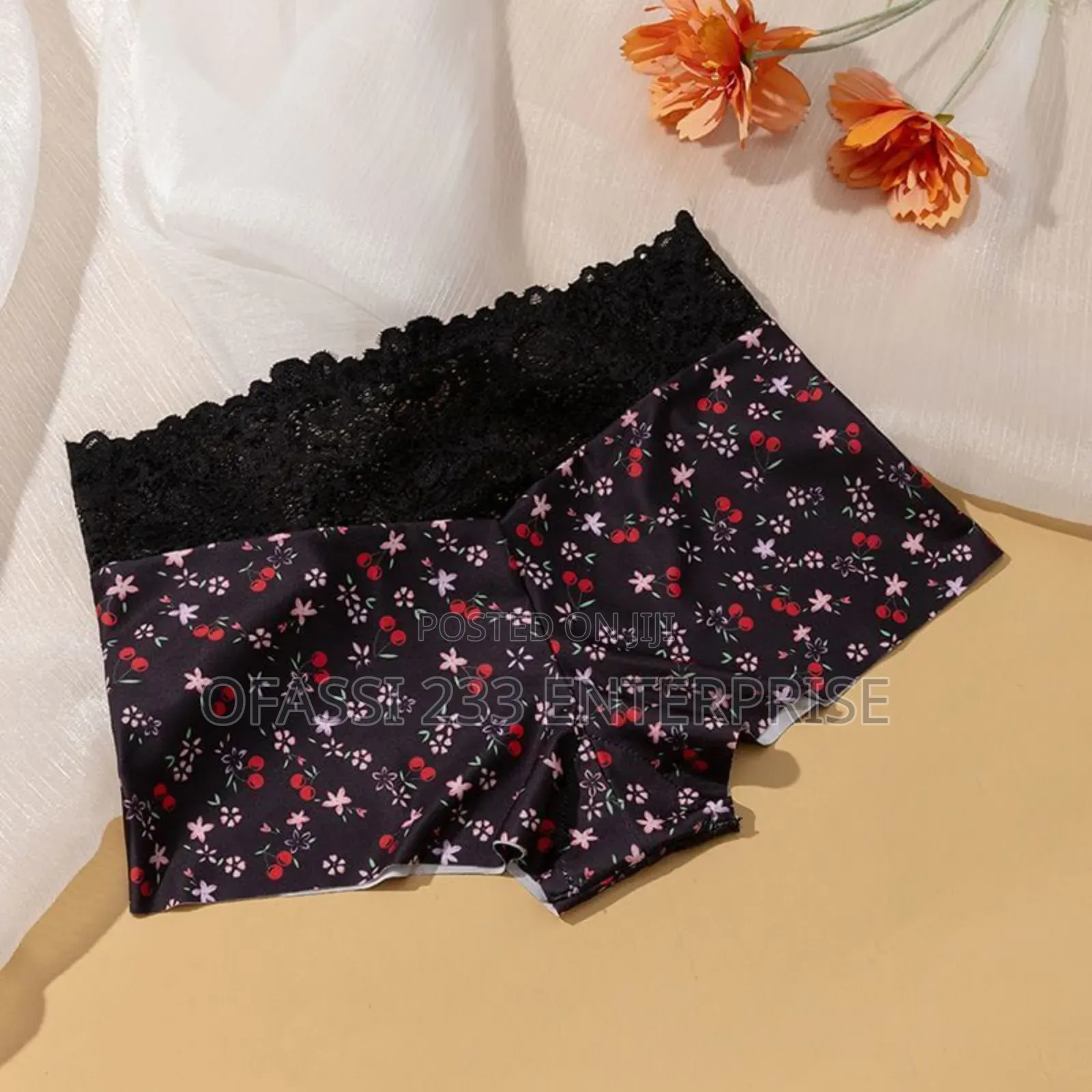 3 Pieces of Ladies Lace Trimmed Boxer
