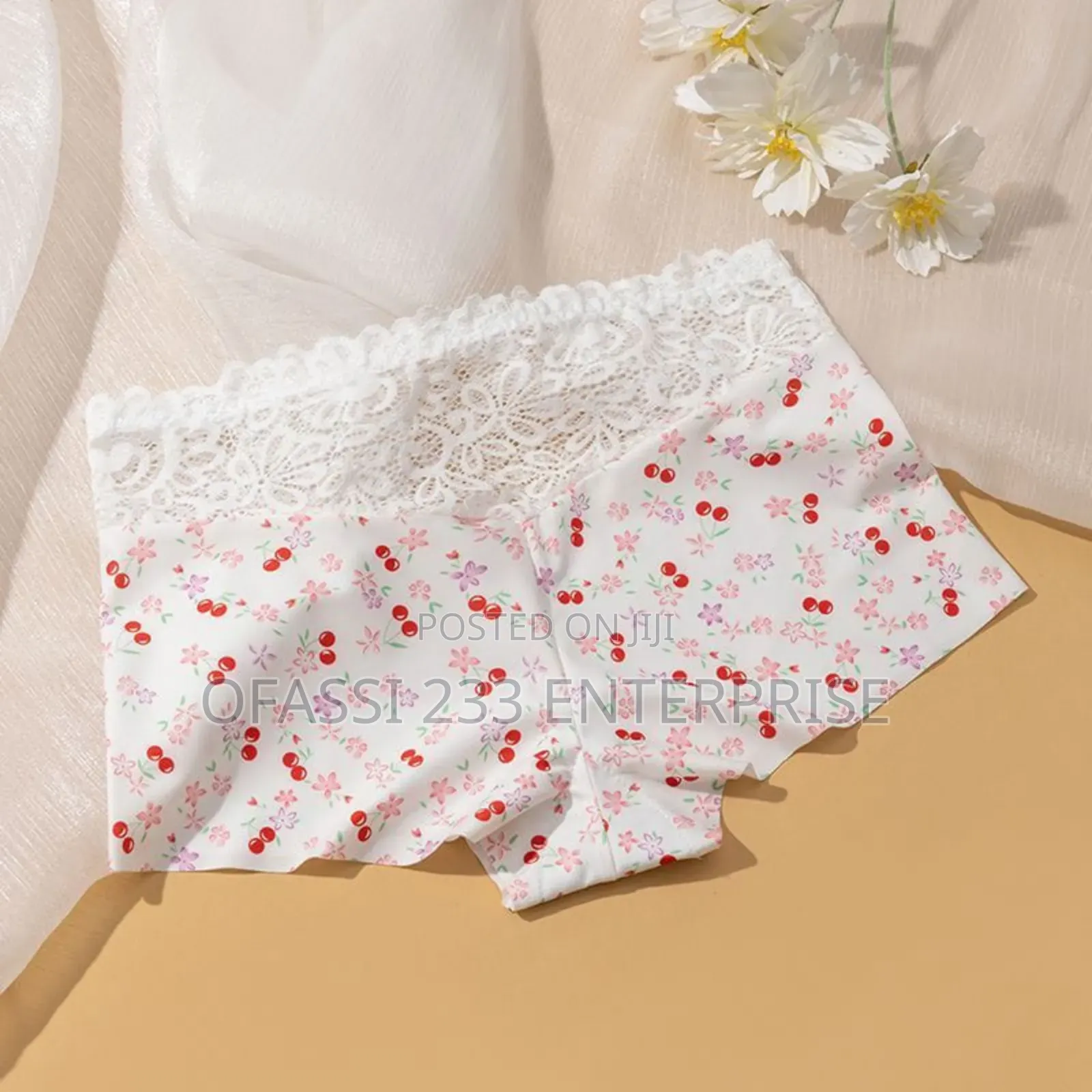 3 Pieces of Ladies Lace Trimmed Boxer