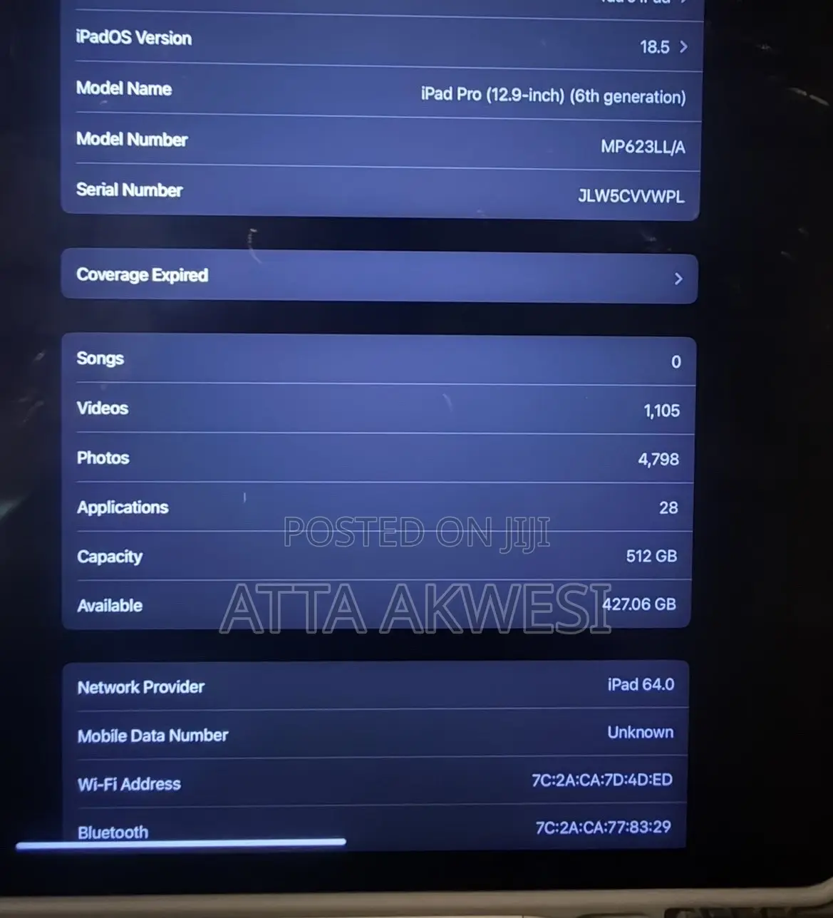 Apple iPad Pro 12.9 (2022) 512 GB Gray