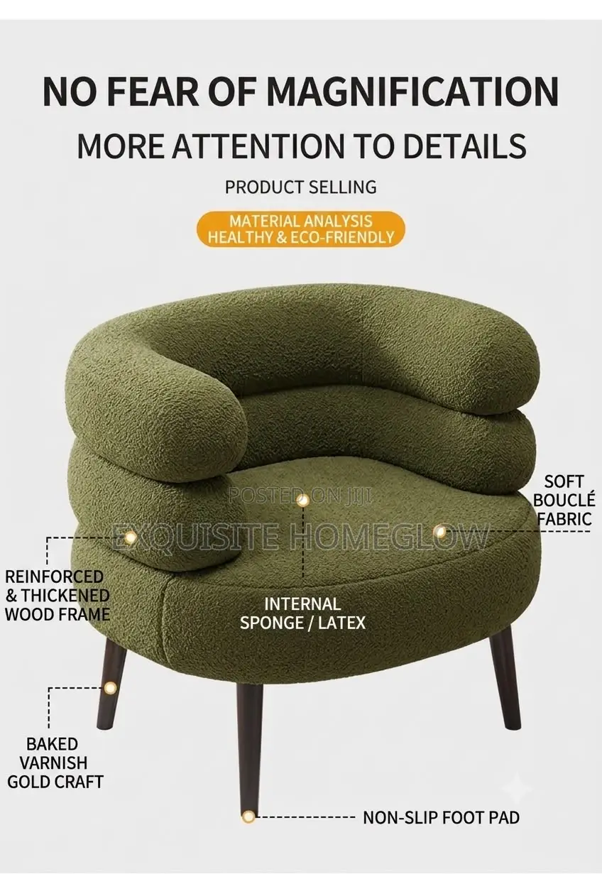 Modern Green Accent Chair Available for Purchase