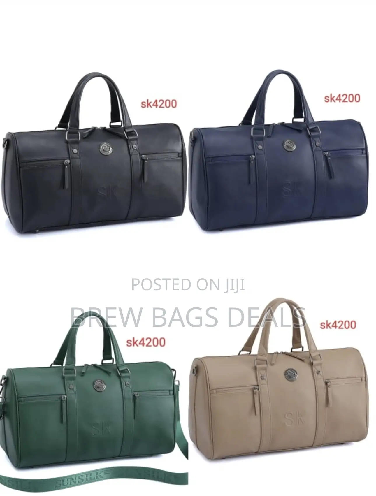 Premium Quality Thick Leather SK Large Duffle Bag.