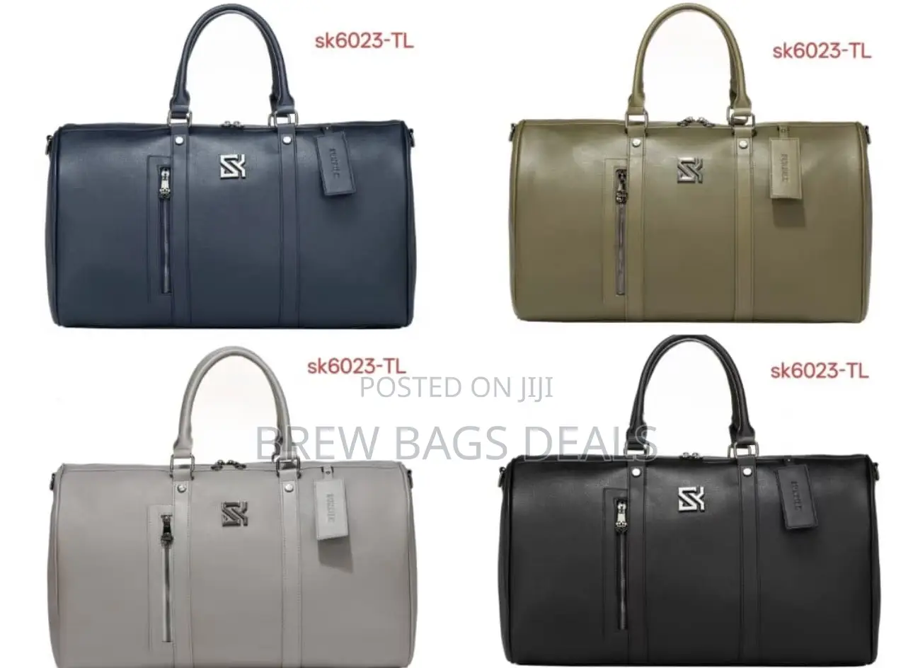 Premium Quality Pure Leather Duffle Bag With Shoulder Strap