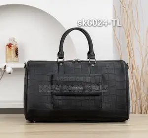Premium Quality Pure Leather Duffle Bag With Shoulder Strap