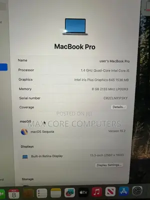 Laptop Apple MacBook Pro 2020 8GB Intel Core i5 SSD 256GB