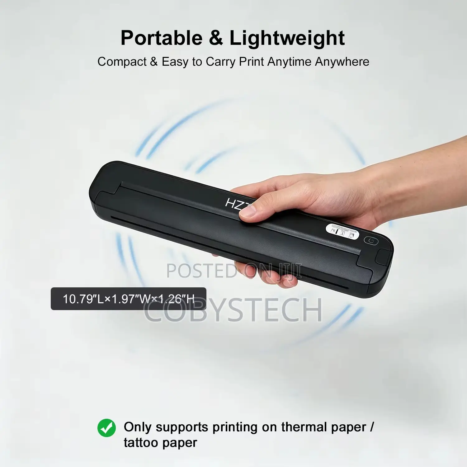 Portable Inkless Thermal Printer + FreeThermal Paper (100 Pieces)