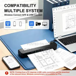 Portable Inkless Thermal Printer + FreeThermal Paper (100 Pieces)