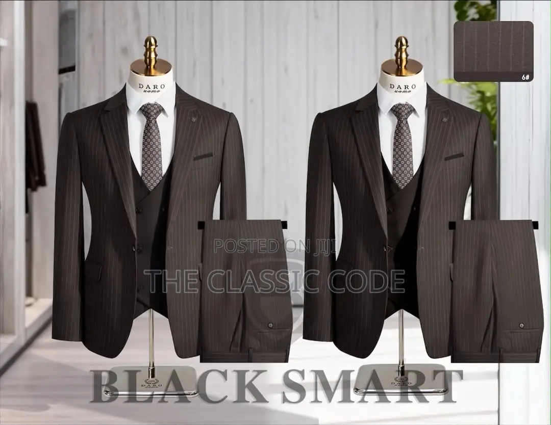 Brown Stripped 3pcs ( Vest Two Face)