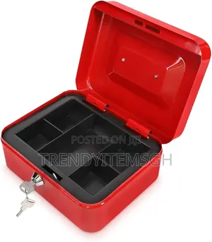 Portable Cash Box / Money Storage Box – Lockable Metal Cash Safe