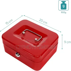 Portable Cash Box / Money Storage Box – Lockable Metal Cash Safe