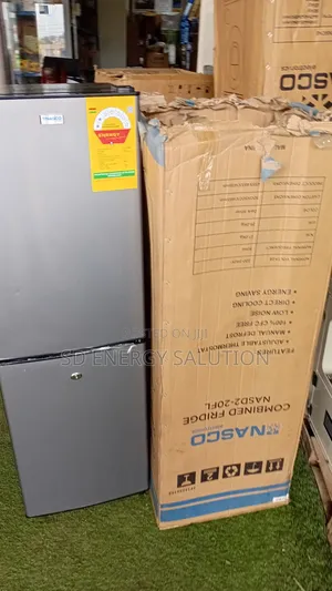 Nasco 158L Family Double Door Refrigerator – Silver