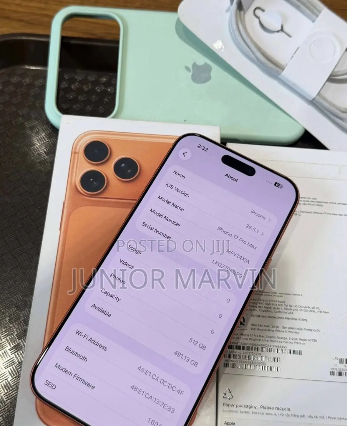 Apple iPhone 17 Pro Max 256 GB Orange