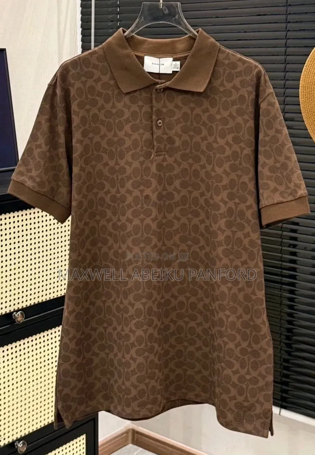 COACH Men's Signature Dark Brown Coffee