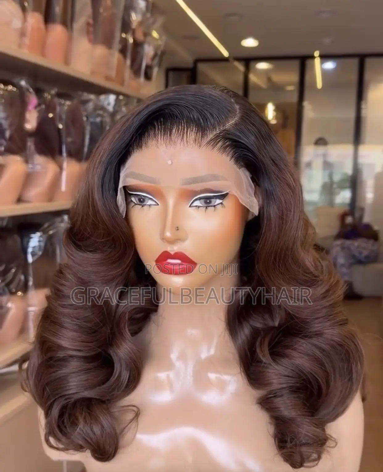 16 Inches Vietnamese SDD Bouncy With 6x6 Chocolate Brown