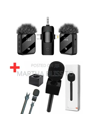 Wireless Lapel Microphone + Microphone Stick