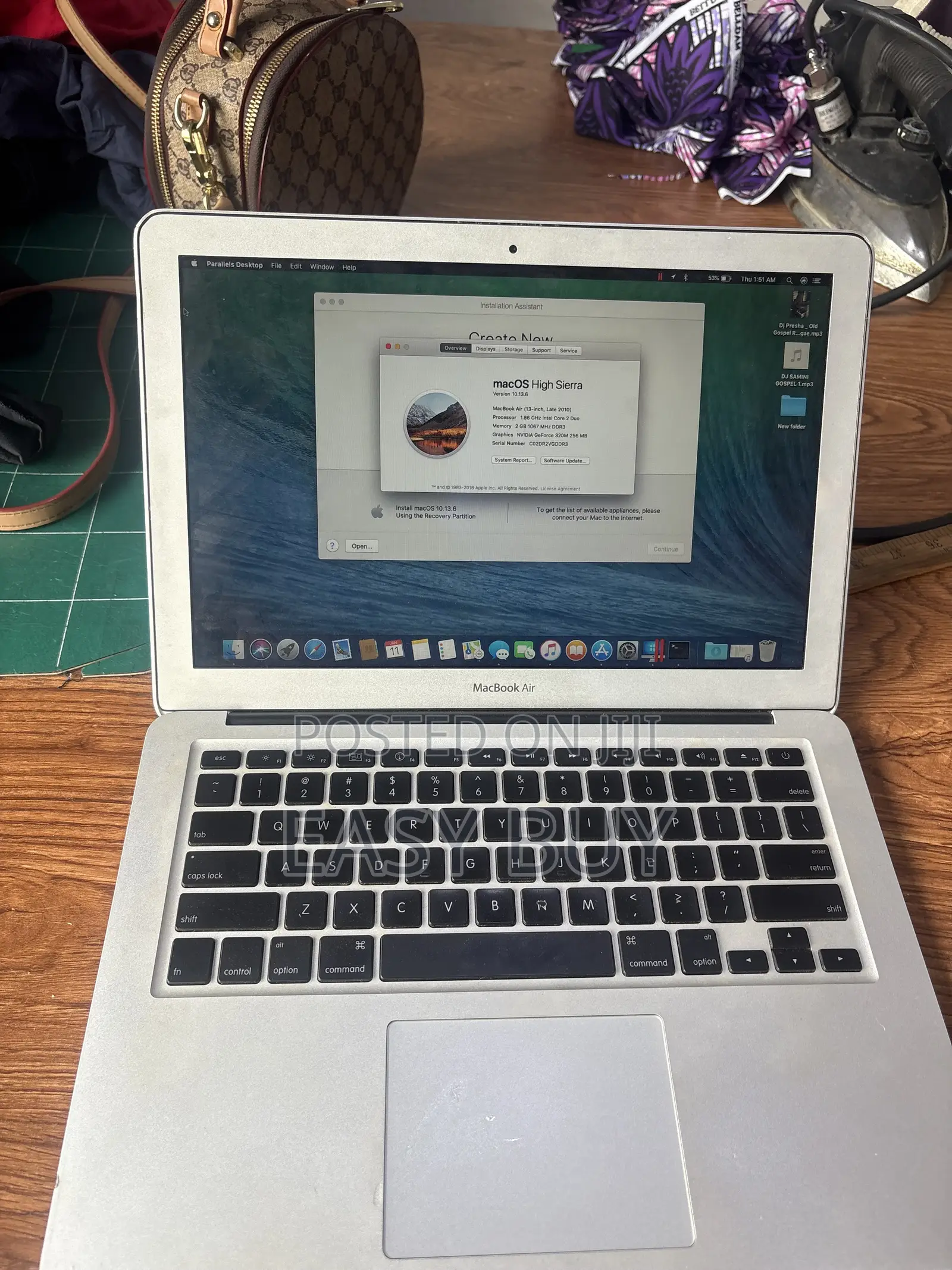 Laptop Apple MacBook Air 2GB Intel HDD 256GB