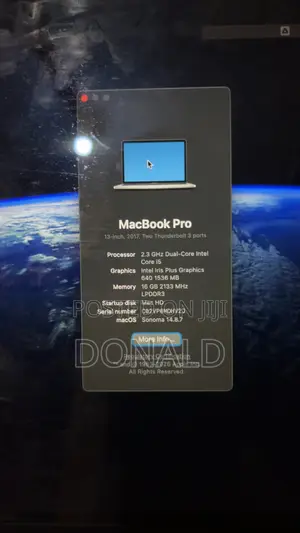 New Laptop Apple MacBook Pro 2017 16GB Intel Core i5 SSD 256GB