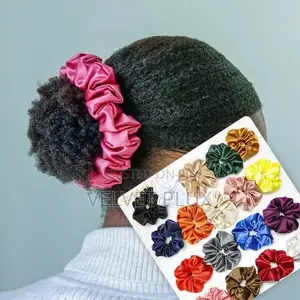 Satin Hair Scrunchies – Soft, Stylish Gentle on Hair - 5pcs