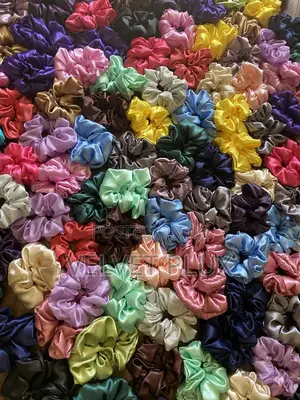 Satin Hair Scrunchies – Soft, Stylish Gentle on Hair - 5pcs