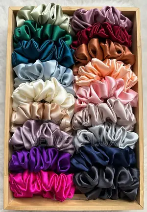 Satin Hair Scrunchies – Soft, Stylish Gentle on Hair - 5pcs